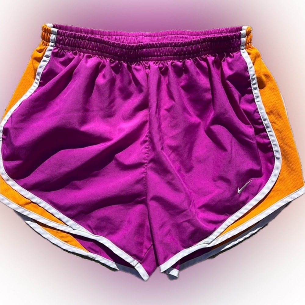 Nike purple orange Tempo running Shorts S Small athletic - Picture 1 of 8